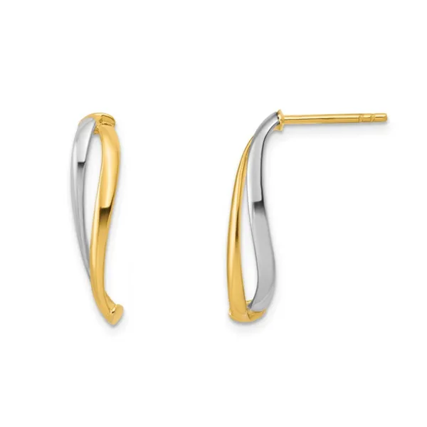 Two Tone Gold Earrings Mark Jewellers La Crosse, WI