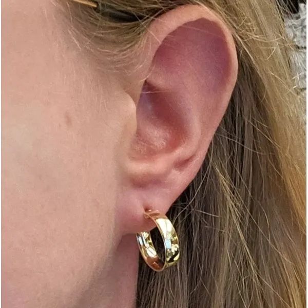 Yellow Gold Hoop Earrings Image 2 Mark Jewellers La Crosse, WI