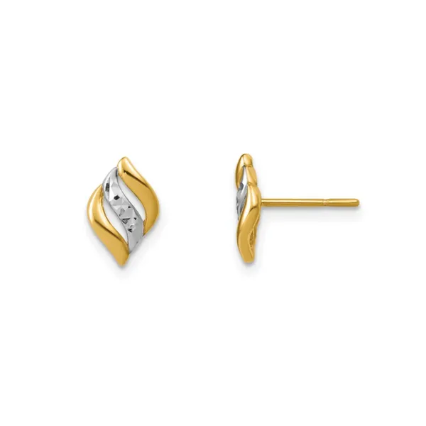 Two Tone Gold Earrings Mark Jewellers La Crosse, WI
