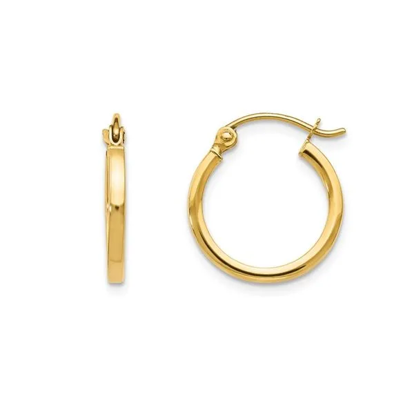 Yellow Gold Hoop Earrings Mark Jewellers La Crosse, WI