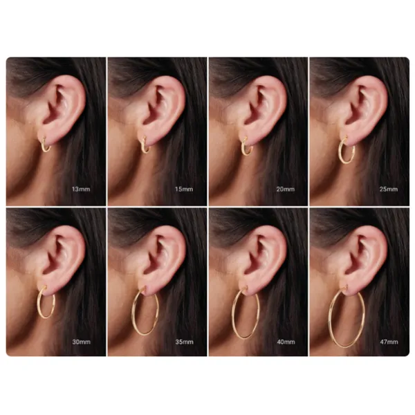 Two Tone Gold Hoop Earrings Image 2 Mark Jewellers La Crosse, WI