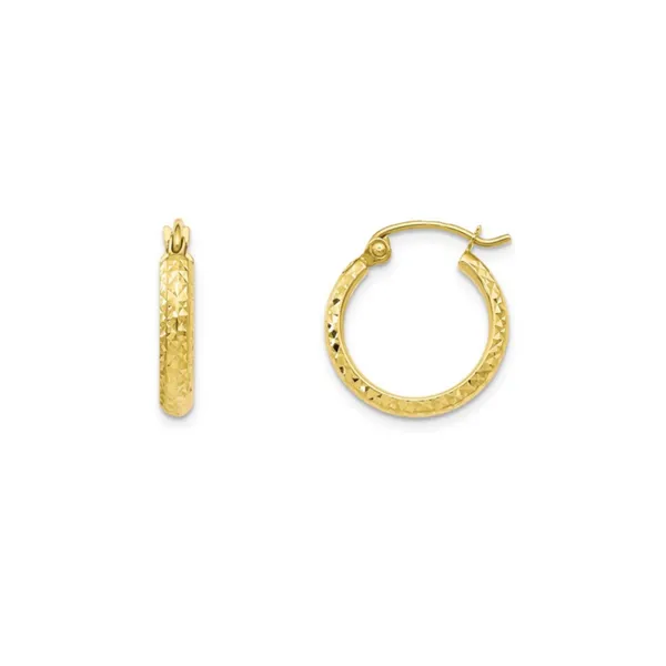 Yellow Gold Hoop Earrings Mark Jewellers La Crosse, WI