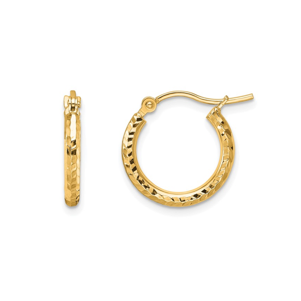 Yellow Gold Hoop Earrings Mark Jewellers La Crosse, WI