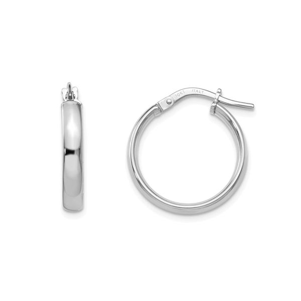 White Gold Hoop Earrings Mark Jewellers La Crosse, WI