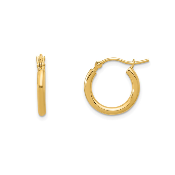 Yellow Gold Hoop Earrings Mark Jewellers La Crosse, WI