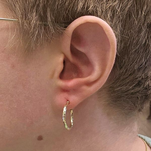 Yellow Gold Hoop Earrings Image 2 Mark Jewellers La Crosse, WI