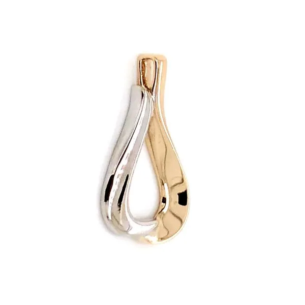 Two Tone Gold Teardrop Pendant Image 2 Mark Jewellers La Crosse, WI