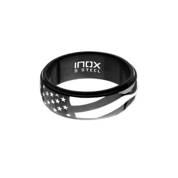 Stainless Steel Black Plated Fidget Ring Mark Jewellers La Crosse, WI