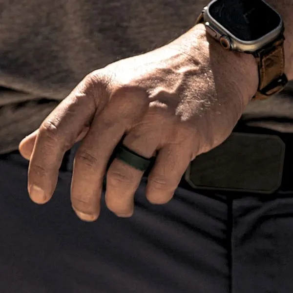 Groove Silicone Edge Black Band Image 2 Mark Jewellers La Crosse, WI