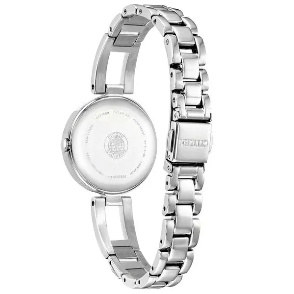 Ladies' Eco-Drive Silvertone Mother-of-Pearl Dial Watch Image 2 Mark Jewellers La Crosse, WI