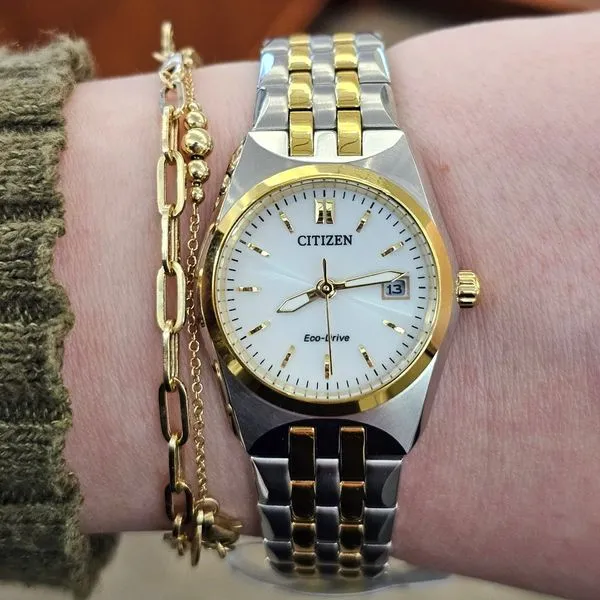 Ladies' Eco-Drive Two Tone Watch Image 3 Mark Jewellers La Crosse, WI