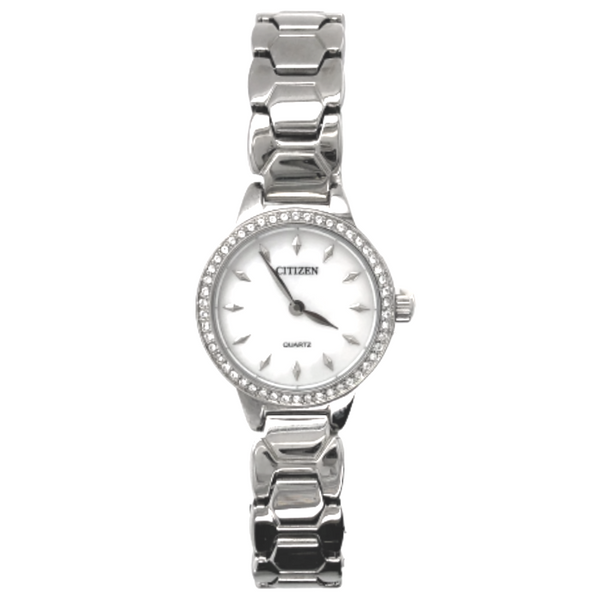 Ladies' Quartz Silvertone Mother-of-Pearl Dial Watch Mark Jewellers La Crosse, WI