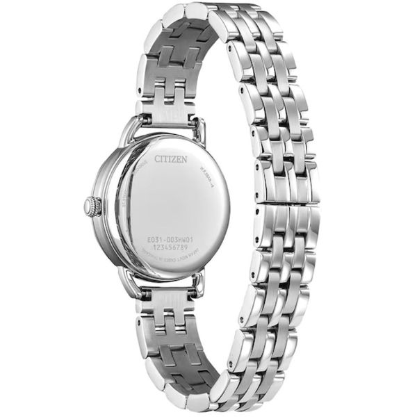 Ladies' Eco-Drive Silvertone Coin Bezel Watch Image 2 Mark Jewellers La Crosse, WI
