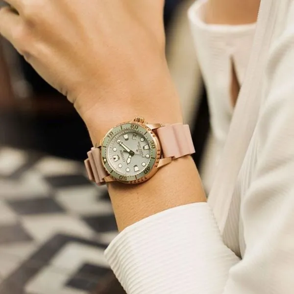Ladies' Eco-Drive Rose Tone Promaster Dive Watch Image 3 Mark Jewellers La Crosse, WI