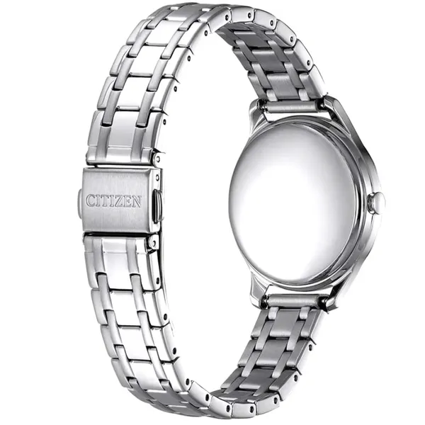 Ladies' Eco-Drive Silvertone Blue Dial Watch Image 2 Mark Jewellers La Crosse, WI