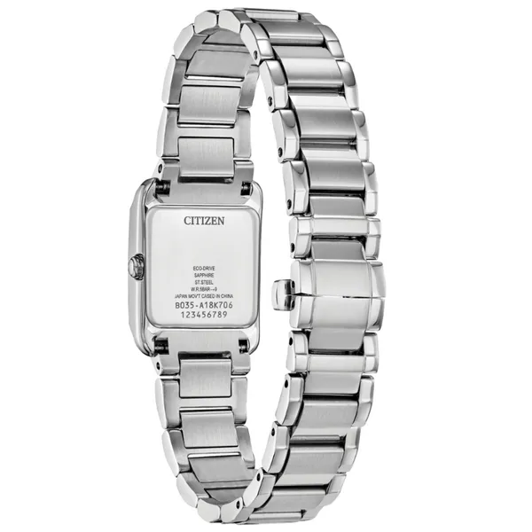 Ladies' Eco-Drive Silvertone Mother-Of-Pearl Dial Watch Image 2 Mark Jewellers La Crosse, WI