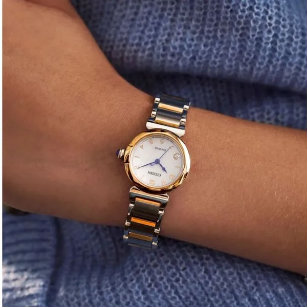 Ladies' Eco-Drive Two Tone Diamond Accent Watch Image 3 Mark Jewellers La Crosse, WI