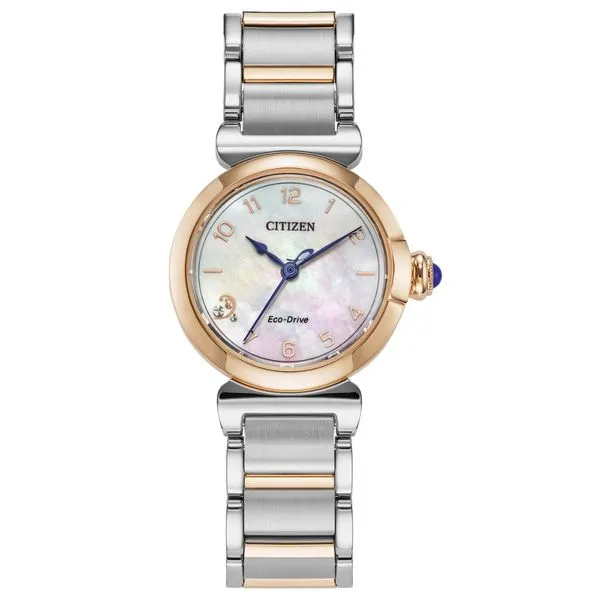 Ladies' Eco-Drive Two Tone Diamond Accent Watch Mark Jewellers La Crosse, WI