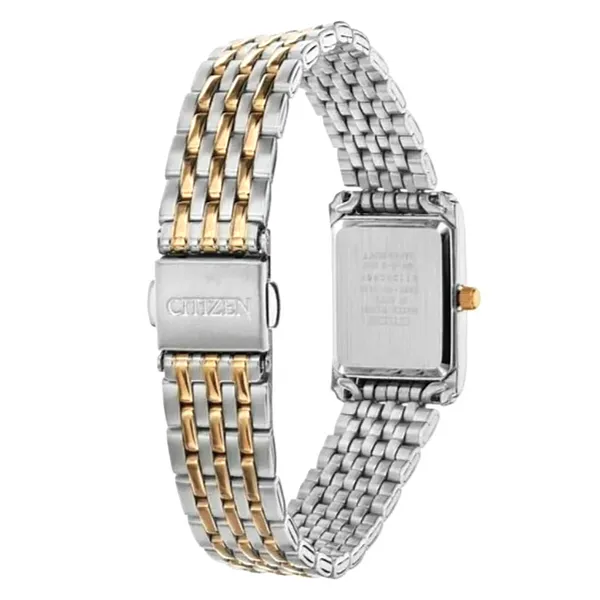 Ladies' Quartz Two-Tone Rectangular Watch Image 2 Mark Jewellers La Crosse, WI