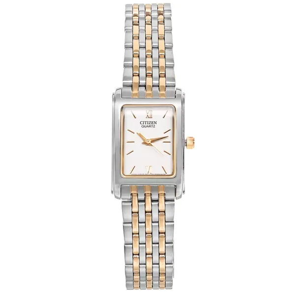 Ladies' Quartz Two-Tone Rectangular Watch Mark Jewellers La Crosse, WI