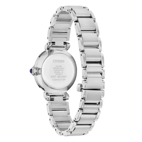 Ladies' Eco-Drive Silvertone Diamond Accent Watch Image 2 Mark Jewellers La Crosse, WI