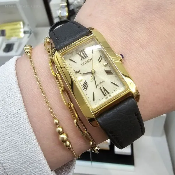 Ladies' Eco-Drive Goldtone Watch Image 3 Mark Jewellers La Crosse, WI