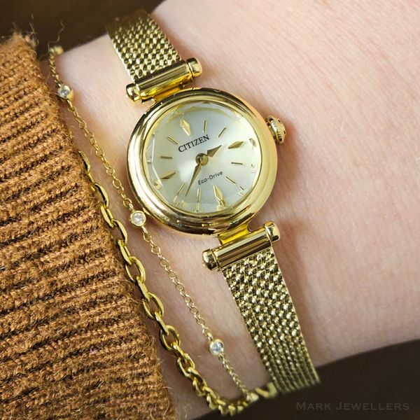 Ladies' Eco-Drive Goldtone Watch Image 2 Mark Jewellers La Crosse, WI