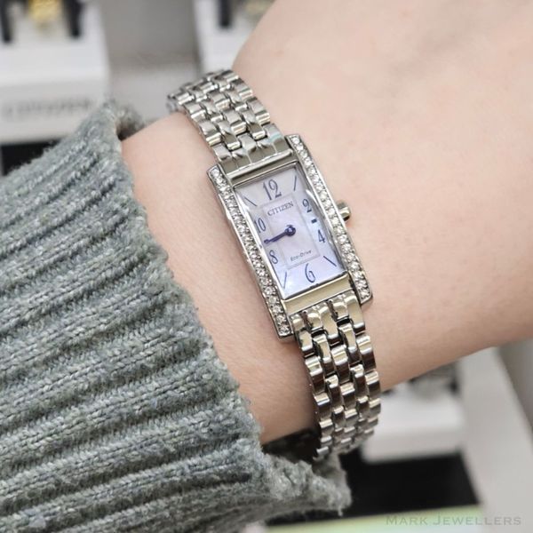 Ladies' Eco-Drive Silvertone Watch Image 3 Mark Jewellers La Crosse, WI