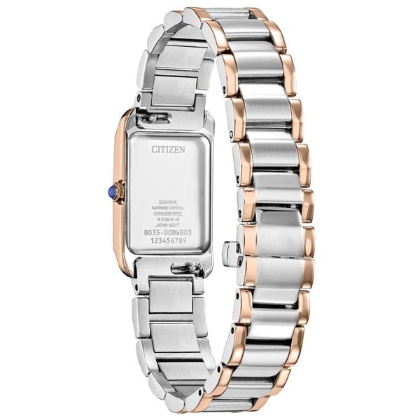 Ladies' Eco-Drive Rose & Silvertone Watch Image 2 Mark Jewellers La Crosse, WI