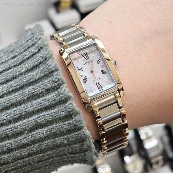 Ladies' Eco-Drive Rose & Silvertone Watch Image 3 Mark Jewellers La Crosse, WI