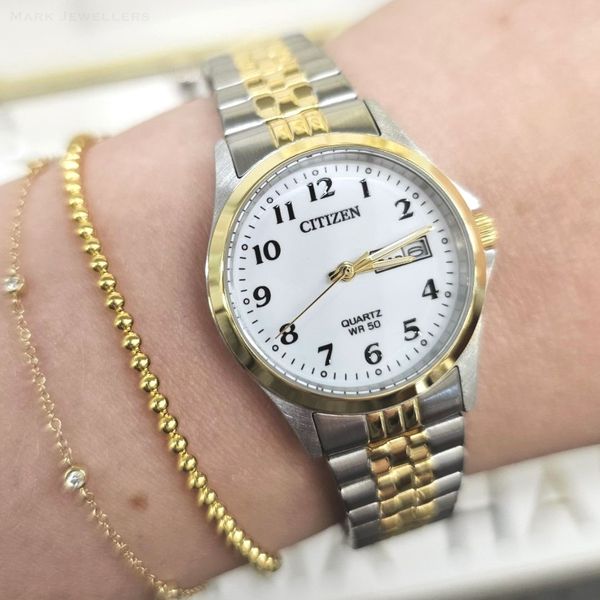 Ladies' Quartz Two Tone Watch Image 3 Mark Jewellers La Crosse, WI