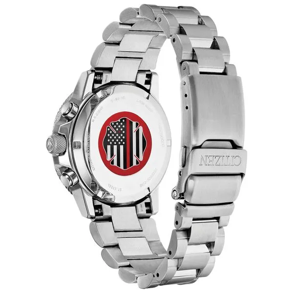 Gents' Eco-Drive Thin Red Line Watch Image 2 Mark Jewellers La Crosse, WI
