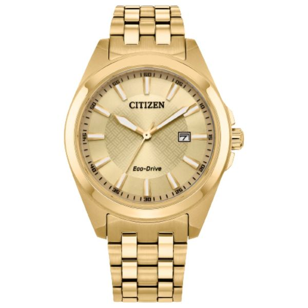 Gents' Eco-Drive Goldtone Watch Mark Jewellers La Crosse, WI