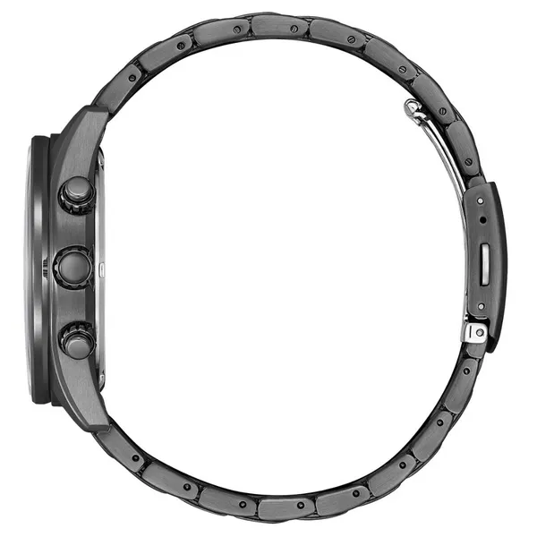 Gents' Eco-Drive Black Tone Chronograph Watch Image 2 Mark Jewellers La Crosse, WI