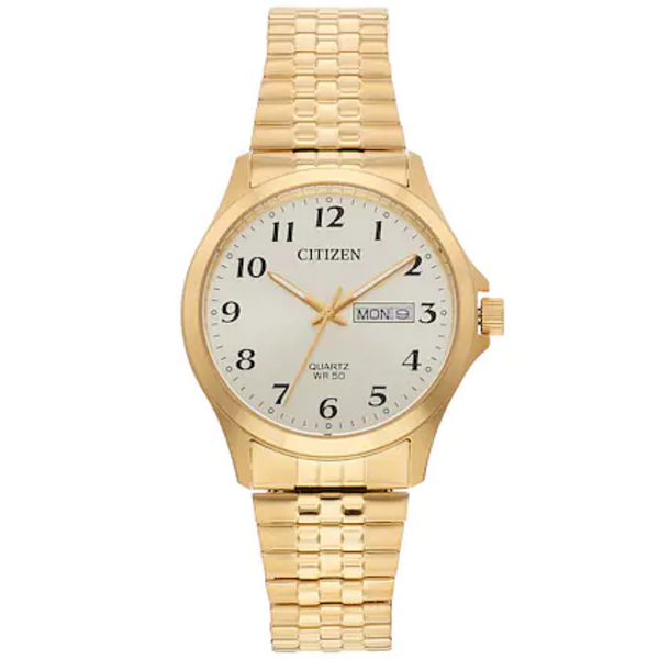 Gents' Quartz Goldtone Watch Mark Jewellers La Crosse, WI