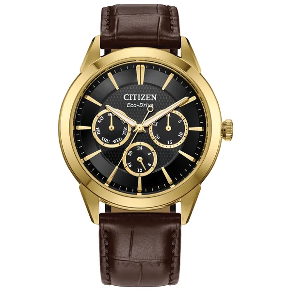 Gents' Eco-Drive Goldtone Chronograph Watch Mark Jewellers La Crosse, WI