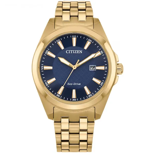 Gents' Eco-Drive Goldtone Watch Mark Jewellers La Crosse, WI
