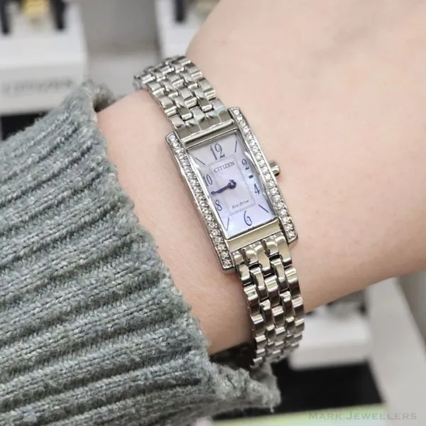 Ladies' Eco-Drive Silvertone Watch Image 3 Mark Jewellers La Crosse, WI