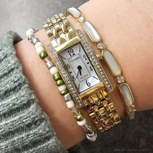 Ladies' Eco-Drive Goldtone Watch Image 3 Mark Jewellers La Crosse, WI