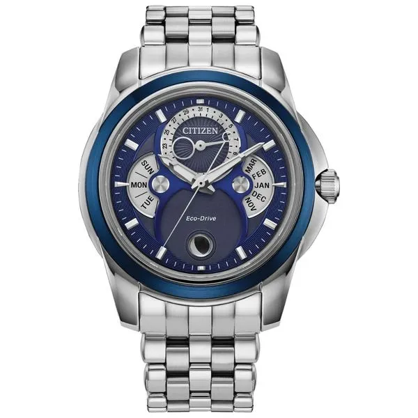 Gents' Eco-Drive Silvertone Watch Mark Jewellers La Crosse, WI