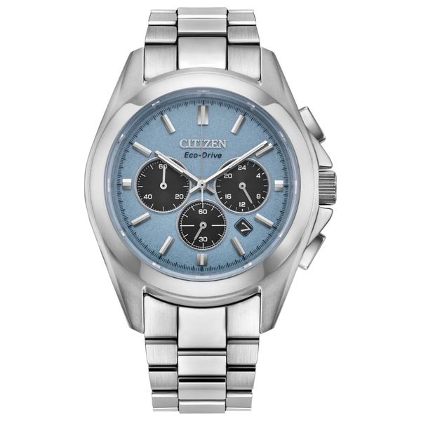 Gents' Eco-Drive Silvertone Watch Mark Jewellers La Crosse, WI