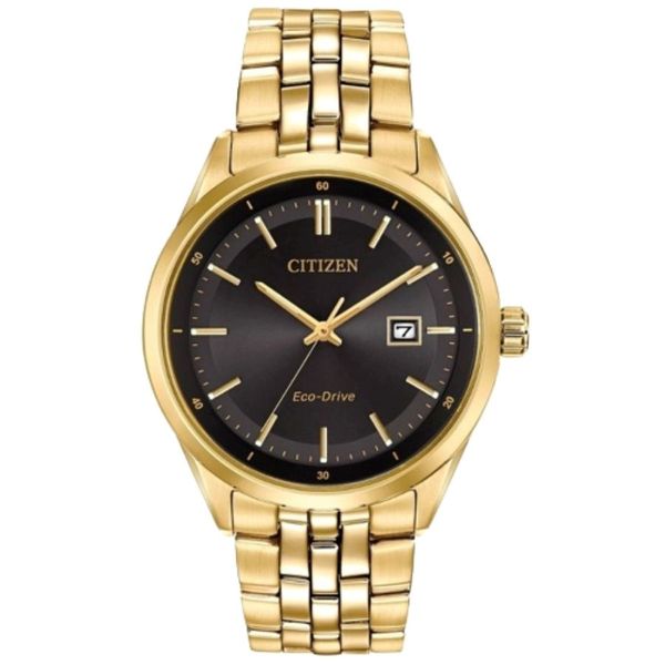 Gents' Eco-Drive Goldtone Watch Mark Jewellers La Crosse, WI
