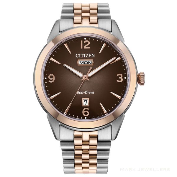 Gents' Eco-Drive Two Tone Watch Mark Jewellers La Crosse, WI