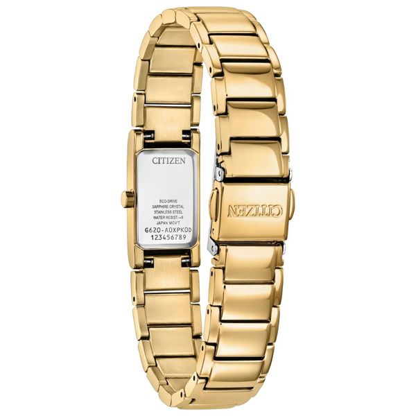 Ladies' Eco-Drive Goldtone Diamond Accent Watch Image 2 Mark Jewellers La Crosse, WI