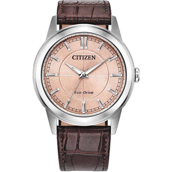 Gents' Eco-Drive Silvertone Watch Mark Jewellers La Crosse, WI