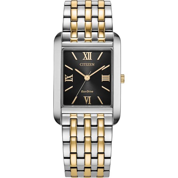 Gents' Eco-Drive Black Dial Watch Mark Jewellers La Crosse, WI