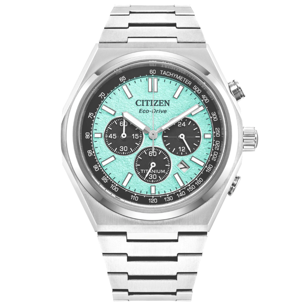 Gents' Eco-Drive Titanium Blue Dial Watch Mark Jewellers La Crosse, WI