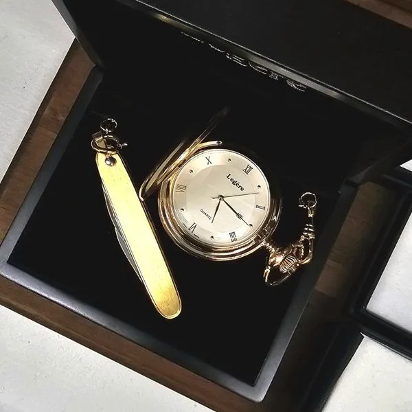 Gold Tone Pocket Watch Image 2 Mark Jewellers La Crosse, WI