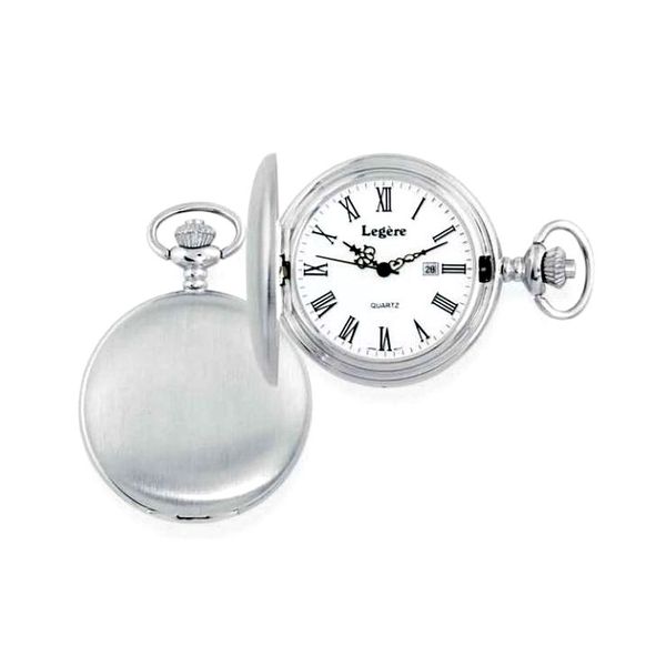 Rhodium Plated Pocket Watch Image 2 Mark Jewellers La Crosse, WI
