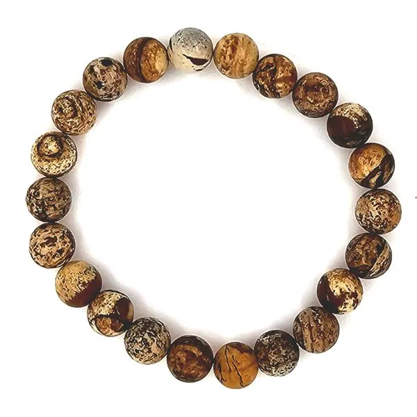 Brown Picture Jasper Bead Bracelet Mark Jewellers La Crosse, WI